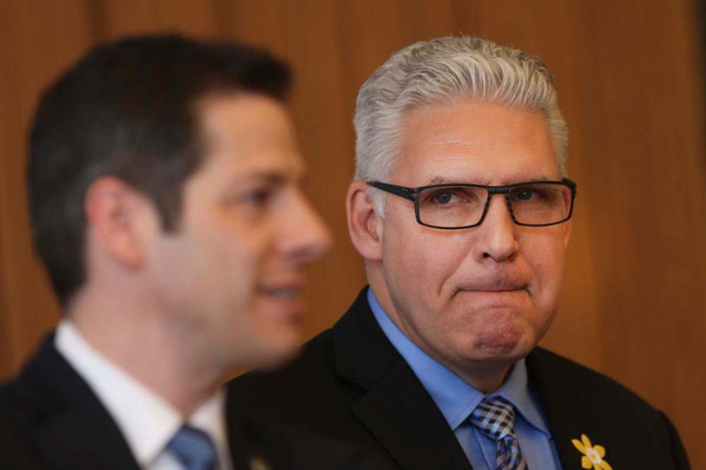 JOE BRYKSA / WINNIPEG FREE PRESS FILES
Mayor Brian Bowman, left, said the city's Chief Administrative Officer Doug McNeil, right is