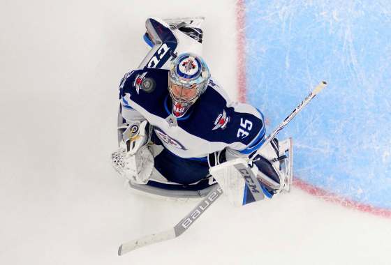 Mark J. Terrill / The Associated PressWinnipeg Jets goalie Steve Mason watches the puck fly above him during the third period of an NHL hockey game against the Los Angeles Kings, Wednesday, Nov. 22, 2017, in Los Angeles. Mason's health status is still up in the air.