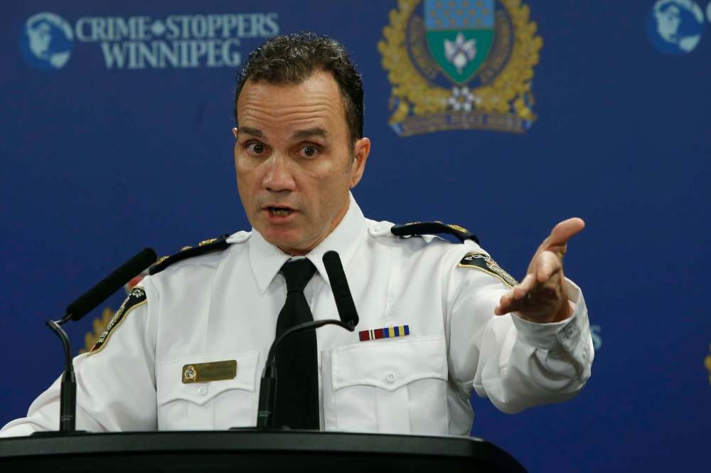 WAYNE GLOWACKI / WINNIPEG FREE PRESS
Police Chief Danny Smyth at a news conference Wednesday regarding impaired driving incidents involving off-duty members.
