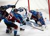 David Zalubowski / The Associated Press
Colorado Avalanche defenceman Anton Lindholm and forward J.T. Compher fail to stop Winnipeg Jets centre Bryan Little as he pushes the puck past goaltender Semyon Varlamov for a goal during the third period Wednesday in Denver.