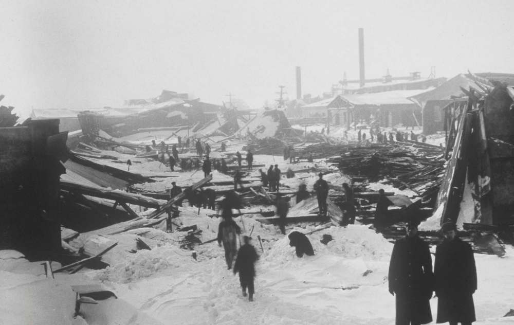 National Archives of Canada / The Canadian Press
The aftermath of the 1917 Halifax ship explosion is shown in a file photo. Evidence of the massive explosion, which killed almost 2,000 people, is littered across the city.