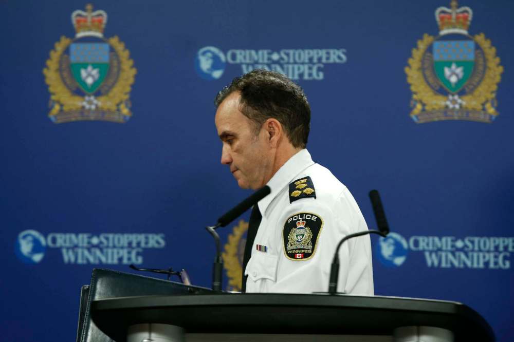 WAYNE GLOWACKI / WINNIPEG FREE PRESS
Winnipeg police Chief Danny Smyth said five members of the force are currently dealing with charges relating to impaired-driving offences, compared to an average of one or two in previous years.