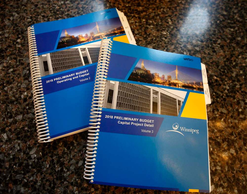 WAYNE GLOWACKI / WINNIPEG FREE PRESS
The 2018 preliminary budget was tabled in November.
