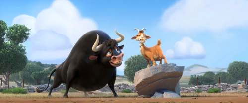 20TH CENTURY FOX PHOTOS
John Cena voices Ferdinand (left) and Kate McKinnon voices Lupe in a modern take on the 1936 children&rsquo;s book The Story of Ferdinand.