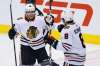 THE CANADIAN PRESS/John Woods
Chicago Blackhawks' Patrick Kane and Nick Schmaltz celebrate Schmaltz's goal against the Winnipeg Jets during the first period on Thursday.