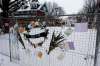 BORIS MINKEVICH / WINNIPEG FREE PRESS
A memorial set up by upset residents after the home at 17 Harvard St. was demolished.