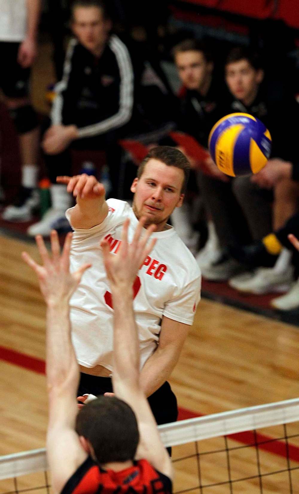 PHIL HOSSACK / WINNIPEG FREE PRESS
Fifth-year Wesmen David Bommersbach is looking to lead U of W on a championship run this season in his final year of eligibility.