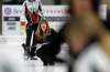 PHIL HOSSACK / Winnipeg Free Press
Skip Joelle Brown works her sweepers during the first day of the 2018 Manitoba Scotties Tournament of Hearts Wednesday.