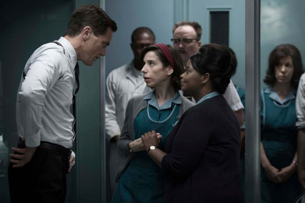 Michael Shannon (from left), Sally Hawkins and Octavia Spencer in The Shape of Water, which garnered 13 nominations for the 90th annual Academy Awards. (Fox Searchlight Pictures)