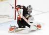 Anaheim Ducks goaltender John Gibson blocks a shot by the New York Rangers Tuesday. (Chris Carlson / Associated Press files)