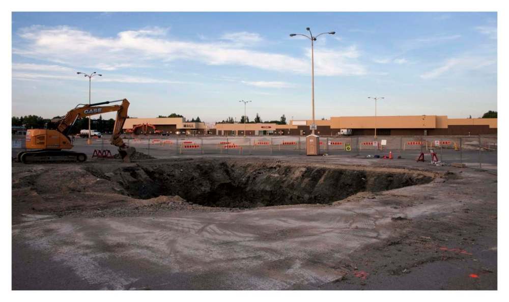 Hole Where Domo Used to be photograph by Ken Harasym of the Frost Shield Kerfuffle collective