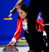 SEAN KILPATRICK / THE CANADIAN PRESS
Team Canada skip Michelle Englot delivers the stone while playing Ontario at the Scotties Tournament of Hearts in Penticton, B.C., on Wednesday, Jan. 31, 2018.