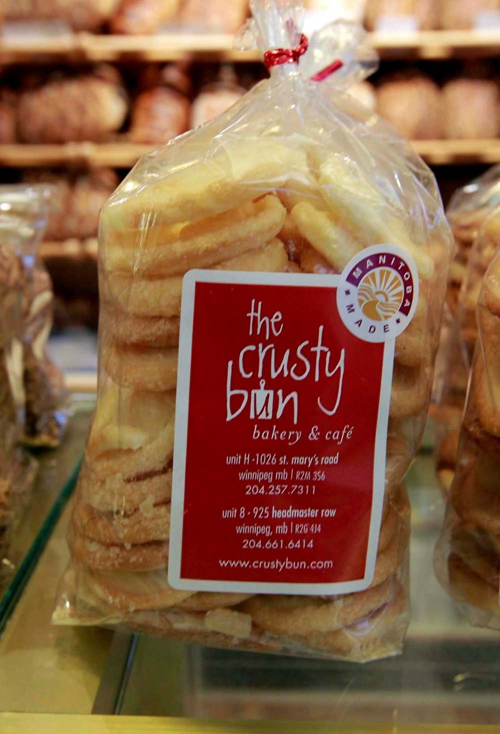 Bags of cookies entice customers.