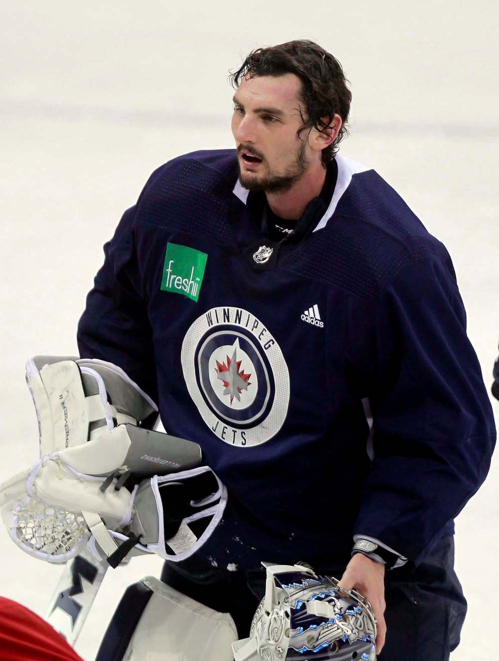 Boris Minkevich
Winnipeg Jets goalie Connor Hellebuyck, like his teammates and coach, was confused why James Neal's slash to his helmet didn't constitute goalie interference.