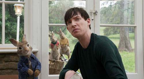 Columbia Pictures
Domhnall Gleeson with Peter Rabbit.