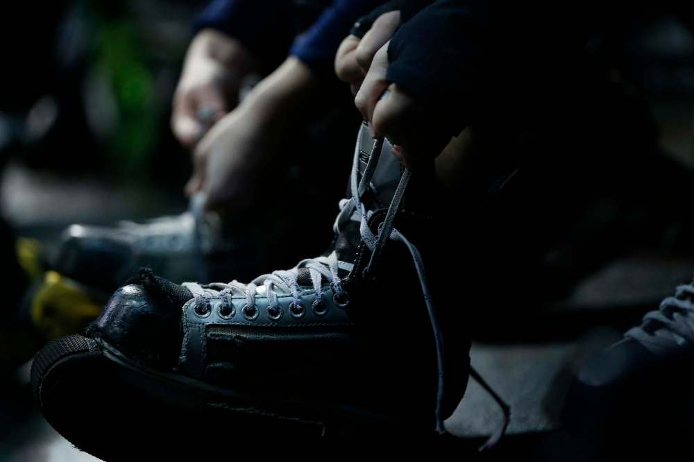 The Ice Crew laces up.