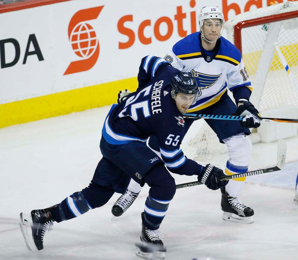 John Woods / The Canadian Press
Mark Scheifele had a fairly quiet game in his return from injury, generating one shot on goal in 22 minutes of play.