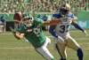Mark Taylor / The Canadian Press Files
Nic Demski (left) has spent the last three seasons with the Saskatchewan Roughriders, who drafted him sixth overall in 2015.