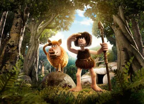 Lionsgate
Dug (right), a simple, benign bloke, is voiced by Eddie Redmayne.
