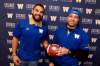BORIS MINKEVICH / WINNIPEG FREE PRESS
Winnipeggers Nic Demski (left) and Kienan LaFrance are Winnipeg Blue Bombers now.