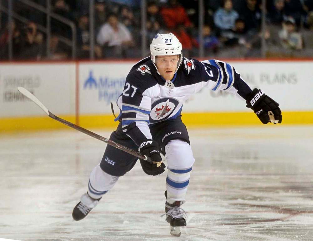 PHIL HOSSACK / WINNIPEG FREE PRESS files
Nikolaj Ehlers is a minus-7 over his past three games, and isn’t happy with his play. He’ll be on the Jets’ third forward line tonight against Colorado, with Patrik Laine and Andrew Copp.