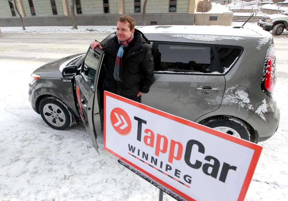 TappCar, an upstart Canadian firm out of Edmonton, announced it will be begin service here March 2. (Boris Minkevich / Winnipeg Free Press)