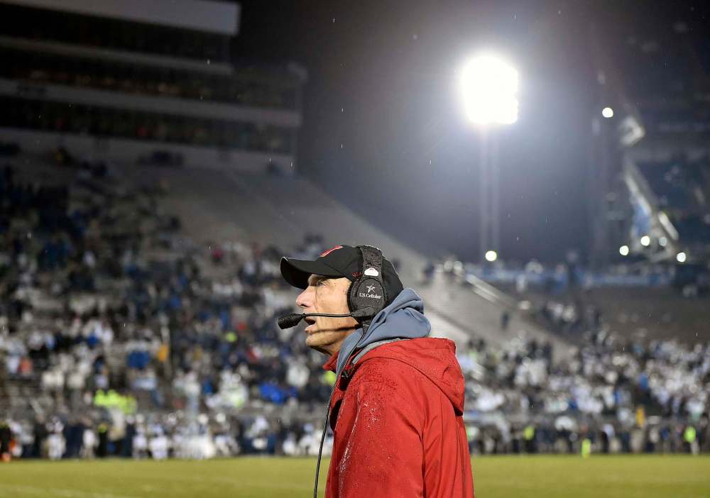 Chris Dunn / York Daily Record Files
In November, then-Nebraska head football coach Mike Riley watches from the sidelines during the final seconds of an NCAA college football game against Penn State.