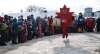 MIKE DEAL / WINNIPEG FREE PRESS
Local mascots took part in a race for the kids during the Festival du Voyageur in Fort Gibraltar. Many people complained about long lines at the festival Saturday night.