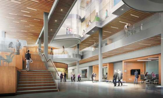 SUPPLIEDAn artist’s rendering of inside the proposed Red River College Innovation Centre.