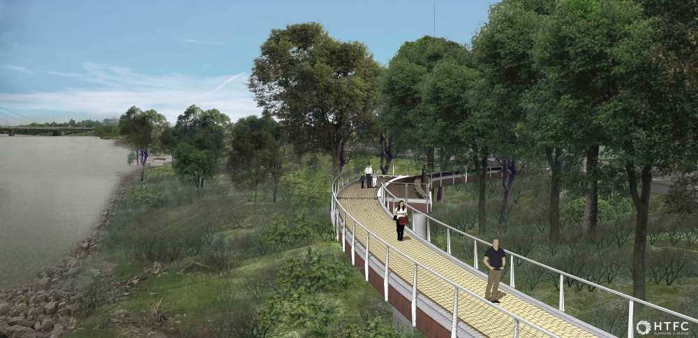 The Tache Promenade is on time and on budget according to the new website. (HTFC Planning + Design rendering)