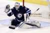 Trevor Hagan / The Canadian Press
Winnipeg Jets goaltender Michael Hutchinson had to make his way from Wisconsin to New Jersey Thursday as an emergency backup to Connor Hellebuyck.