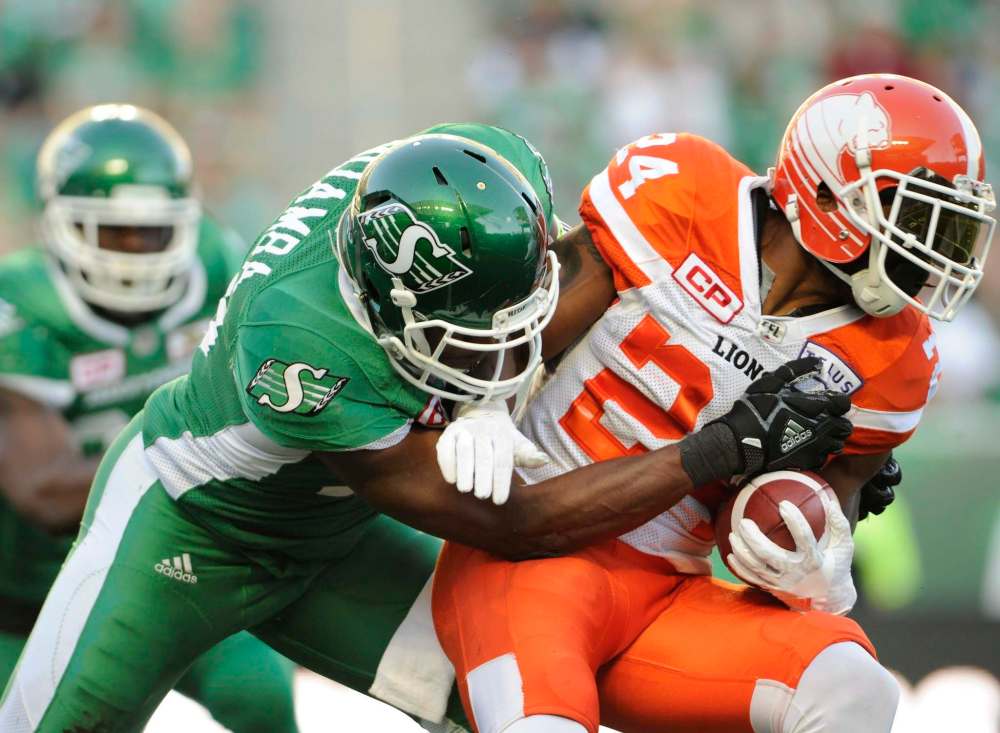 Mark Taylor / THE CANADIAN PRESS FILES
Linebacker Henoc Muamba (left) is a dynamic presence on the field.