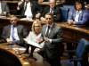 PHIL HOSSACK / WINNIPEG FREE PRESS
Manitoba Minister of Finance Cameron Friesen delivers his budget at the Manitoba Legislature Monday.