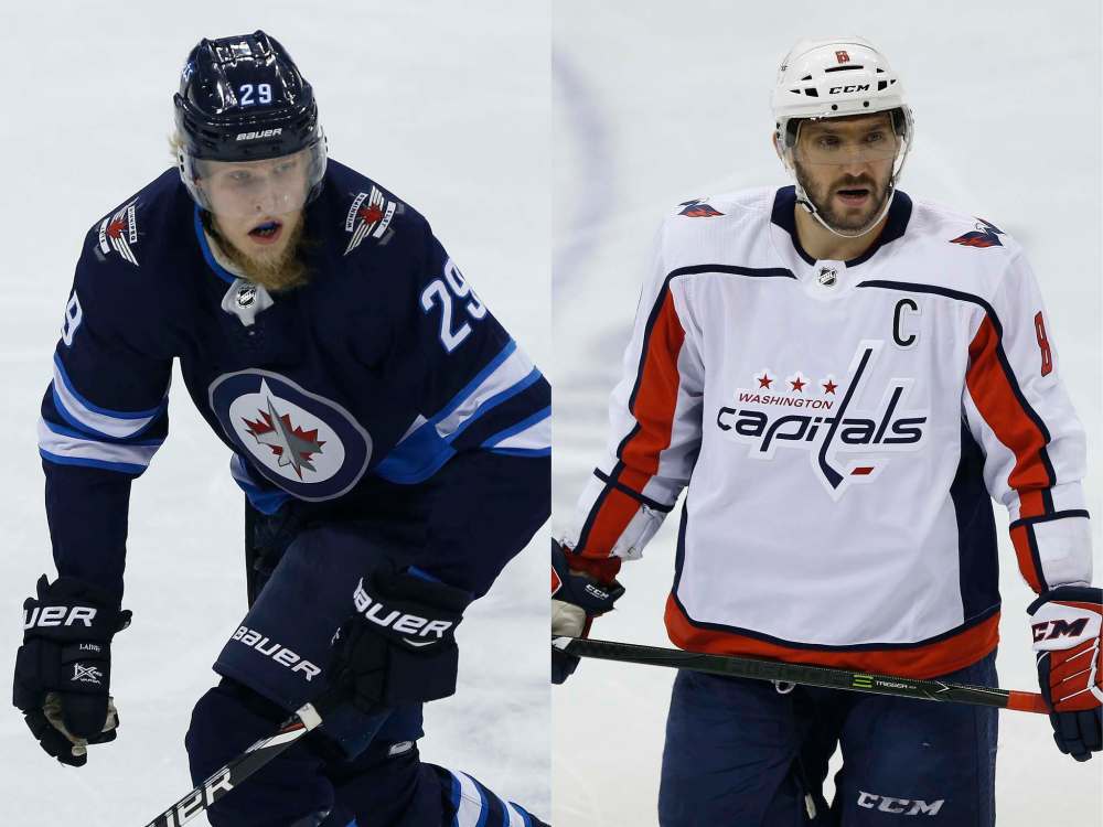 WINNIPEG FREE PRESS FILES
Winnipeg Jets' Patrik Laine, left, and Washington Captials' Alexander Ovechkin.