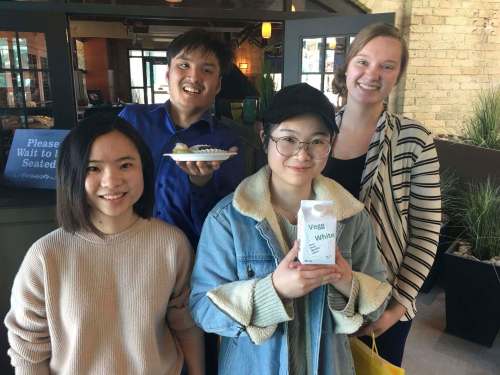 SUPPLIED
Food fight winners Chi Jiawen (from left), Nguyen Thi, Difei Huang and Kristen Hill).