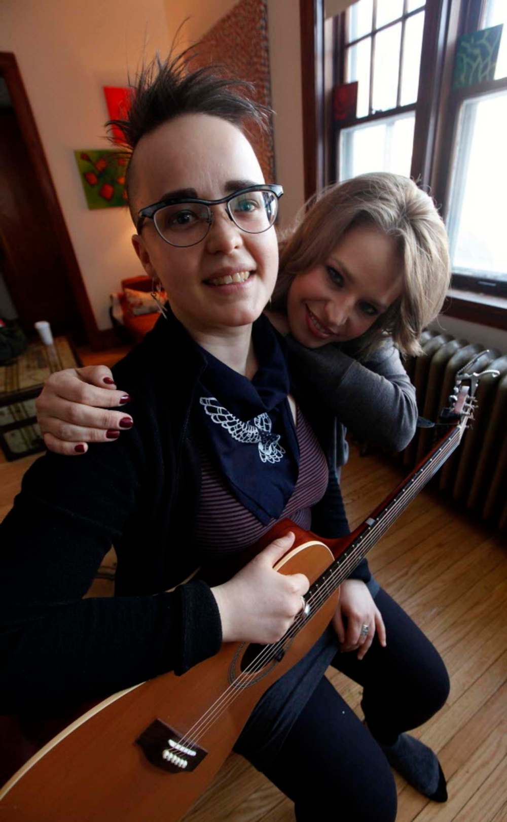 PHIL HOSSACK / Winnipeg Free Press
Hamilton (left) and ASL shadow interpreter Joanna Hawkins will be performing together on Saturday.
