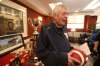 RUTH BONNEVILLE / WINNIPEG FREE PRESS
Don Ramage, a 92-year old, who is the longest Blue Bombers season ticket holder at 70 years, is taken aback as the Grey Cup was delivered to his residence at The Wellington by CFL commissioner Randy Ambrosie to honour his dedication to his team as part of an unofficial kickoff to CFL week Tuesday.