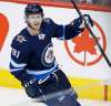 THE CANADIAN PRESS/John Woods
Winnipeg Jets left wing Kyle Connor celebrates scoring the game winning goal against the Anaheim Ducks Friday.