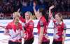 PAUL CHIASSON / THE CANADIAN PRESS
Canada's Dawn McEwen (from left), skip Jennifer Jones, Jill Officer and Kaitlyn Lawes celebrate their victory over the United States during the semifinal at the World Women's Curling Championship in North Bay, Ont., on Saturday.