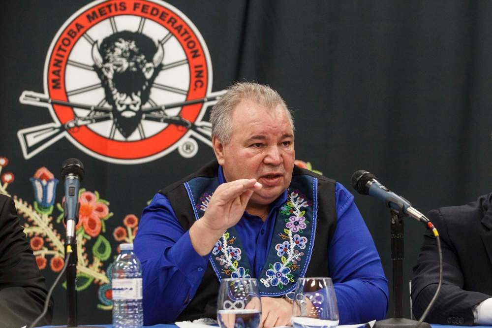 MIKE DEAL / WINNIPEG FREE PRESS
David Chartrand, president of the Manitoba Metis Federation, believes Premier Brian Pallister is trying to create a diversion to blame the Métis people for his lack of leadership with Hydro.