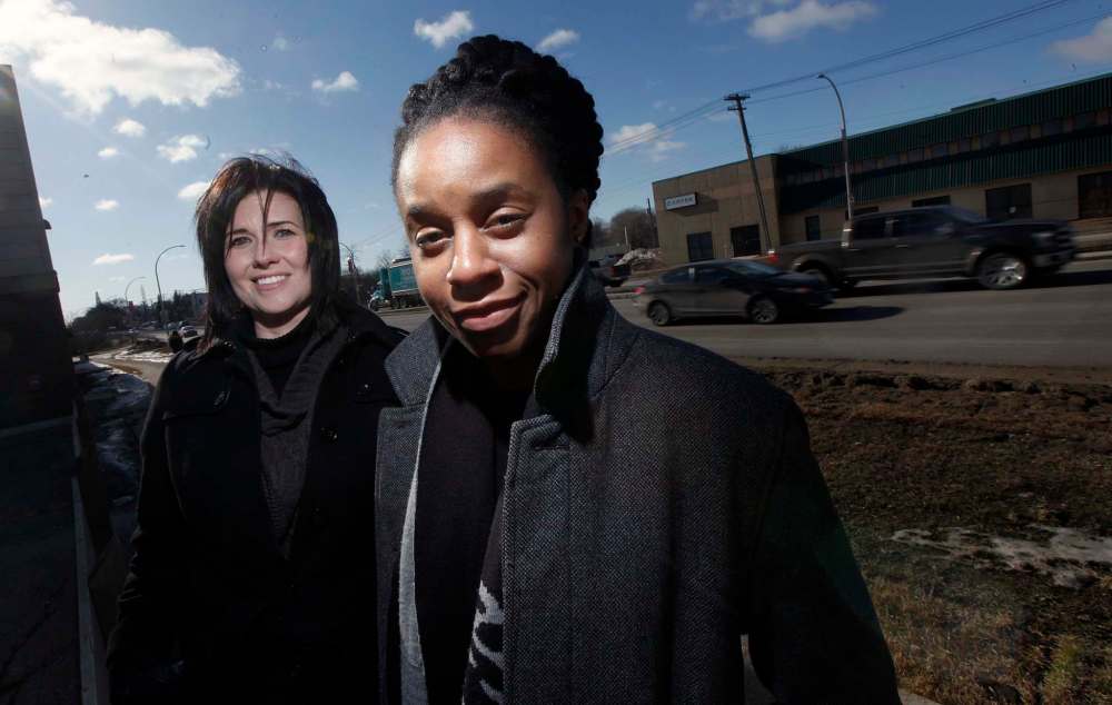 PHIL HOSSACK / WINNIPEG FREE PRESS
Gozo founders Michelle McHale (left) and Uzoma Asagwara hope to have their new ride service on the street by May.