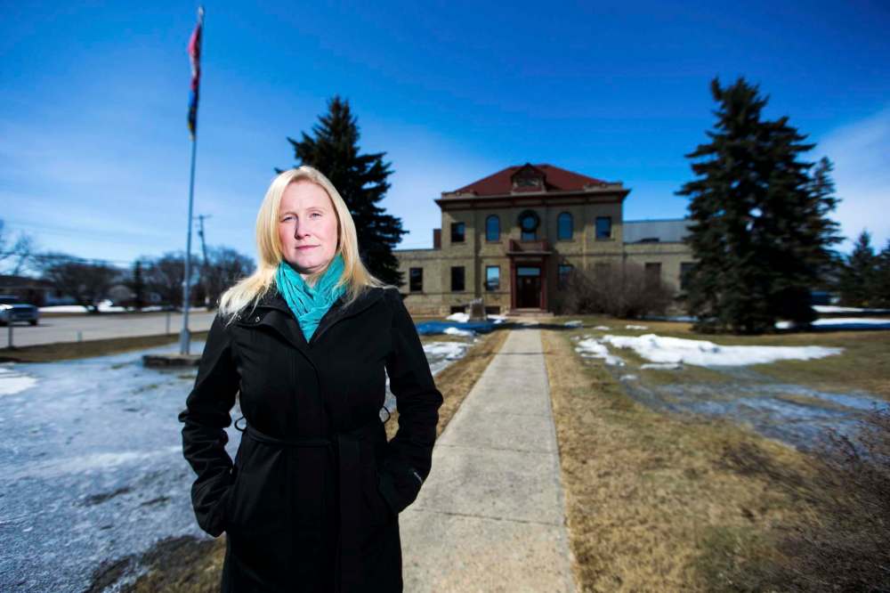 MIKAELA MACKENZIE / WINNIPEG FREE PRESS
West St. Paul Coun. Cheryl Christian, in front of the RM’s municipal building last week, says she has ‘absolutely experienced discrimination.’