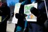 Protesters claim the future site needs to remain free of charge. (Mikaela MacKenzie / Winnipeg Free Press)