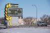The welcome sign in Humboldt asks for prayers after 14 people were killed Friday after a truck collided with a bus carrying their junior hockey team to a playoff game in northeastern Saskatchewan. (Liam Richards / The Canadian Press)