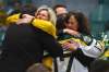 JONATHAN HAYWARD / THE CANADIAN PRESS
Mourners comfort each other as people attend a vigil at the Elgar Petersen Arena, home of the Humboldt Broncos, to honour the victims of a fatal bus accident in Humboldt, Sask. on Sunday, April 8, 2018.