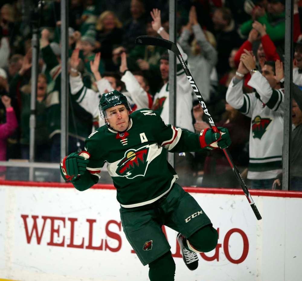 (Jeff Wheeler/Minneapolis Star Tribune/TNS)
Minnesota Wild left wing Zach Parise has suffered a fractured sternum and will not play for the Wild against the Jets, Tuesday.