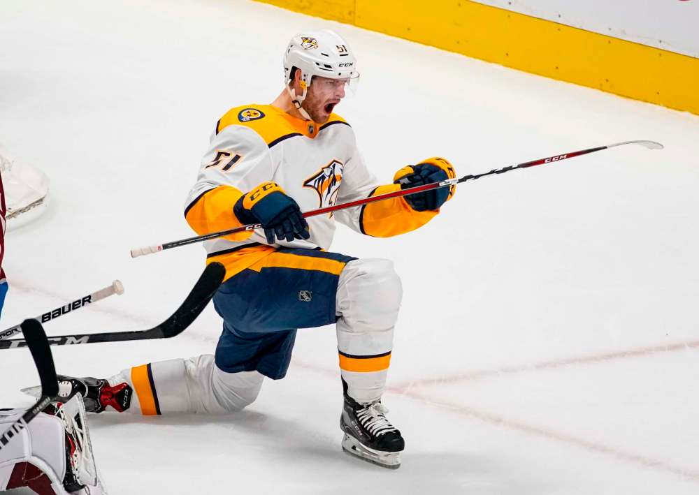 Austin Watson scored four goals and chipped in three assists in the series against the Avalanche. (Jack Dempsey / Associated Press files)