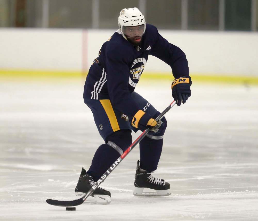 TREVOR HAGAN / WINNIPEG FREE PRESS
Predators defenceman P.K. Subban says talk of him being a villain is just ‘a lot of noise.’