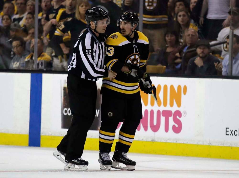 Charles Krupa / The Associated Press files
Brad Marchand has been warned by the NHL.