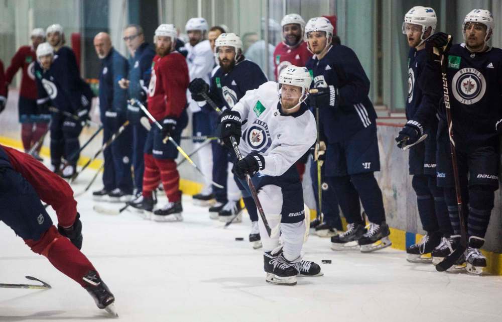 MIKE DEAL / WINNIPEG FREE PRESS
Winnipeg Jets' Nikolaj Ehlers (27) during practice at the Bell MTS IcePlex before heading to Nashville for Game 7.